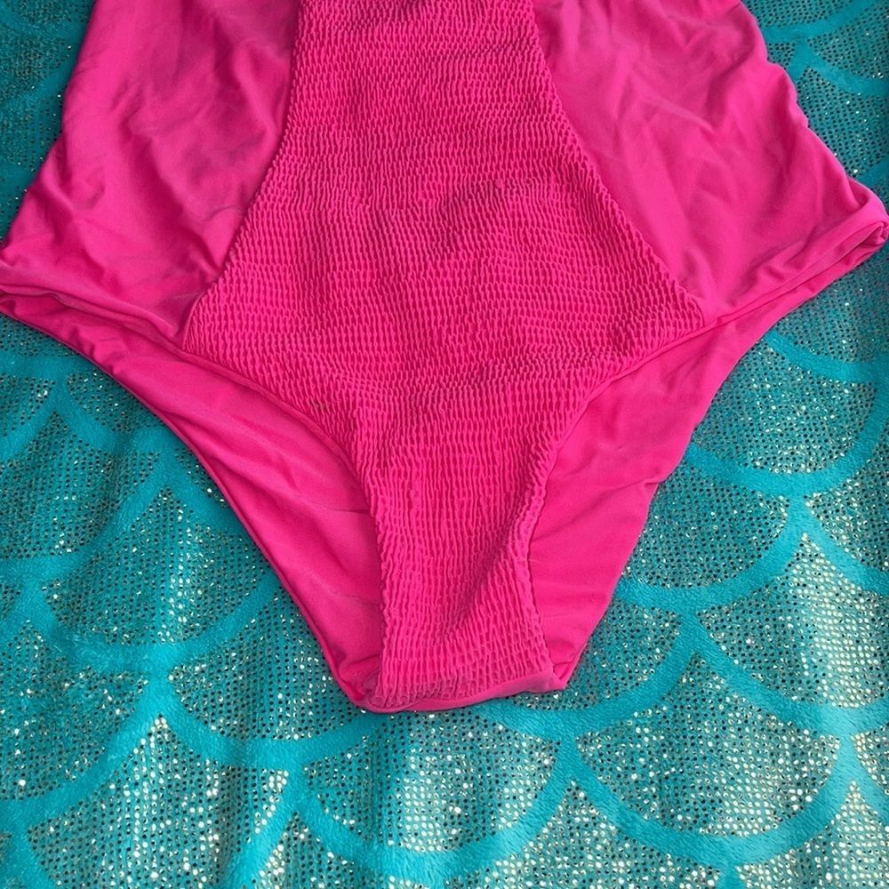 Hot Pink One Piece Swimsuit - Size Large - Picture 3 of 6